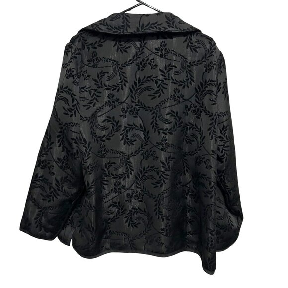 Reversible Black & Purple Floral Jacket Womens - Picture 2 of 9